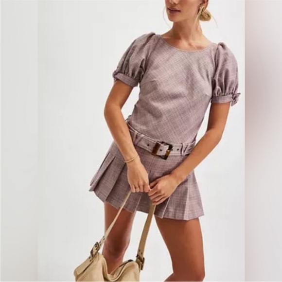 Free People Dresses & Skirts - Nwot Free People Sevi Plaid Mini Dress